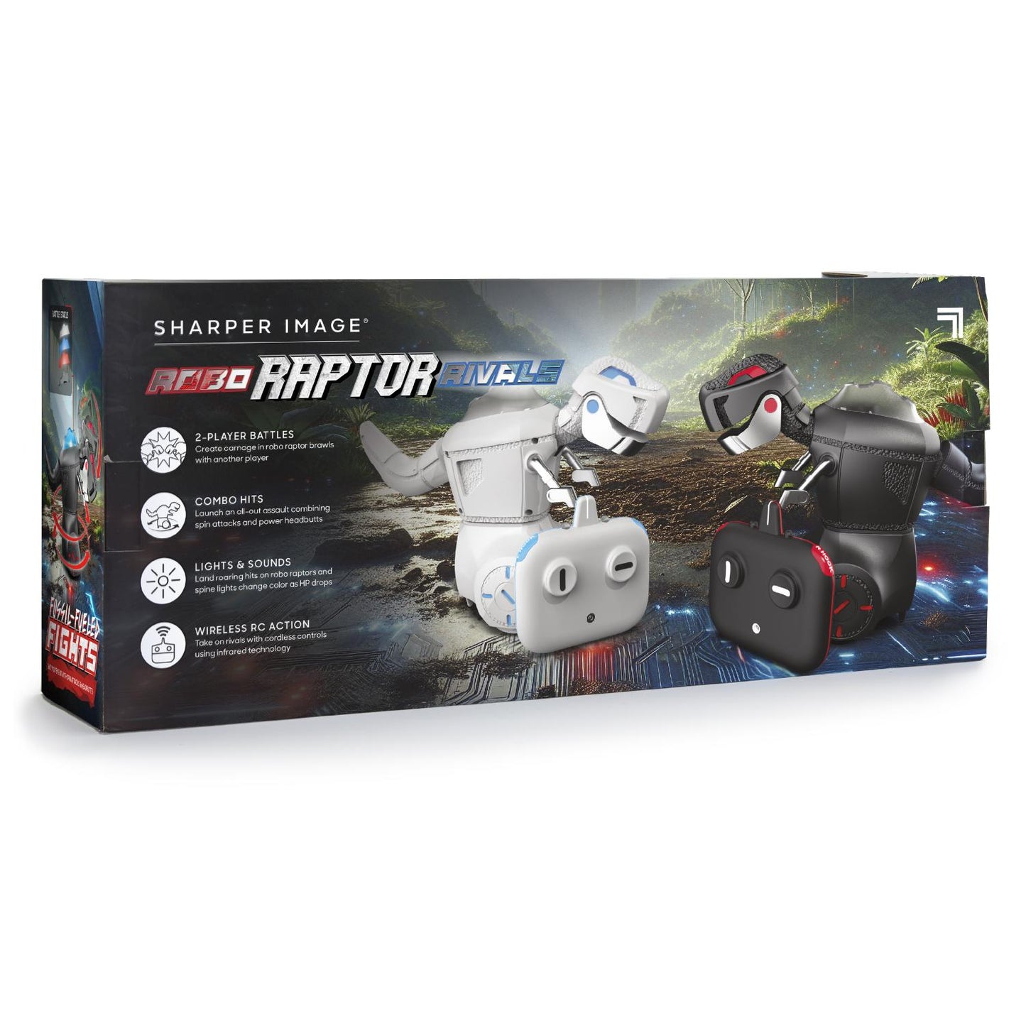 Sharper Image® Robo Raptor Rivals Remote Control Battle Dinos Dual & Multi-Player Toy with Light & Sound Effect for Kids 8+ Years