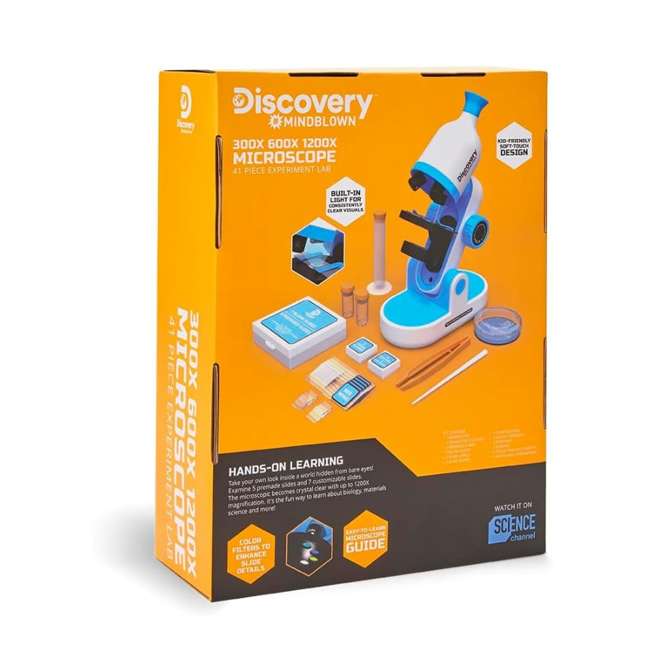 Discovery Mindblown Kid's Early Explorers 41 pcs Microscope Set STEM Toy