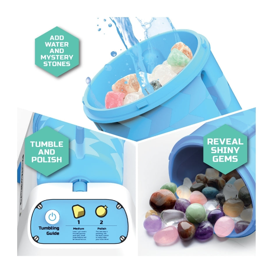 Discovery™ #MINDBLOWN Kids' Rock Tumbler Motorized Polishing Set STEM Toy