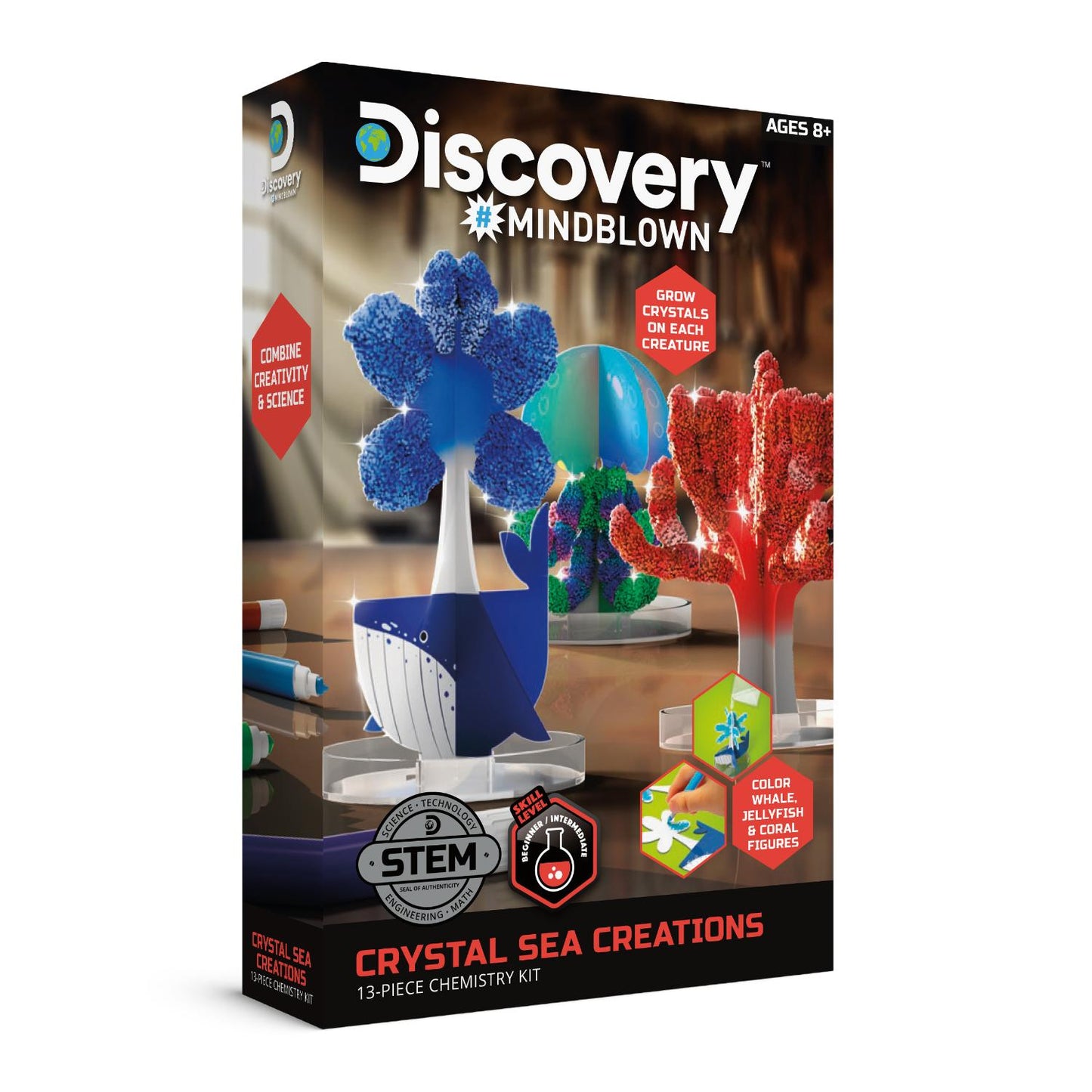 Discovery™ #MINDBLOWN Crystal Sea Creations 13-Piece Chemistry Kit