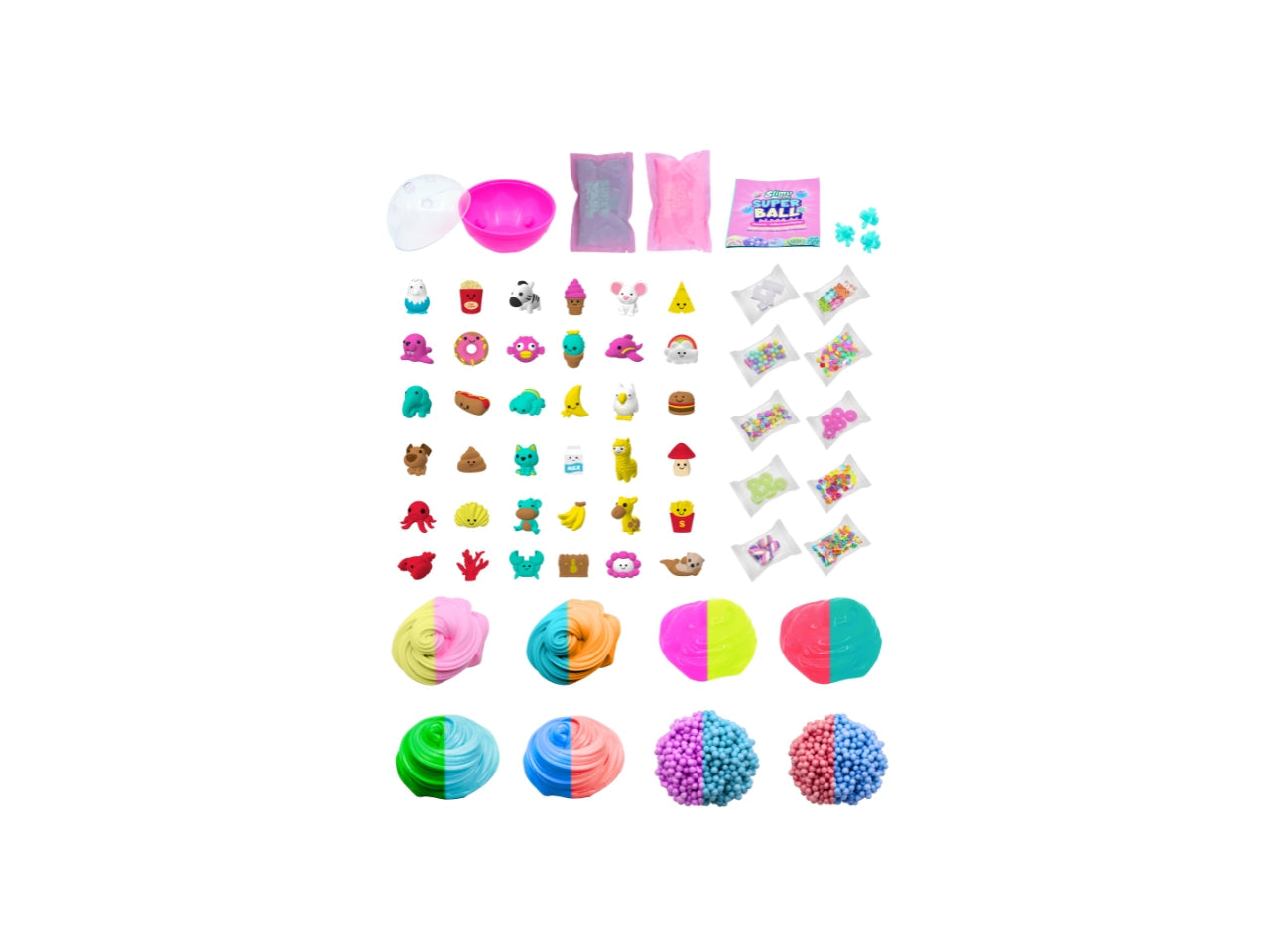 Slimy ASMR Superball Mystery Collectible Surprise Slime Ball with Mix-Ins - 36 Assortments