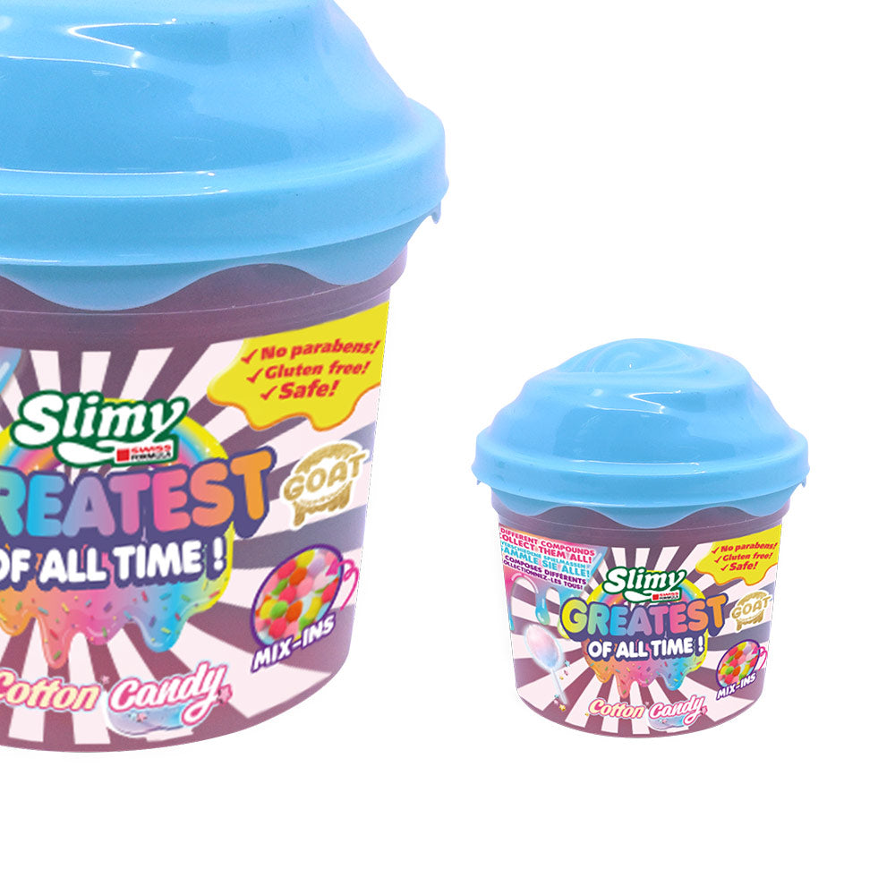 Slimy “GOAT” – Greatest of All Time 100g Cup with Cotton Candy Mix-Ins Assorted