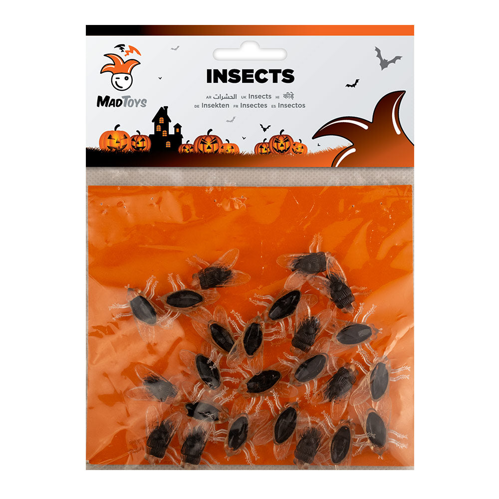 Mad Toys Spooky 24-Piece Fake Flies Halloween Decoration Haunted House Decor