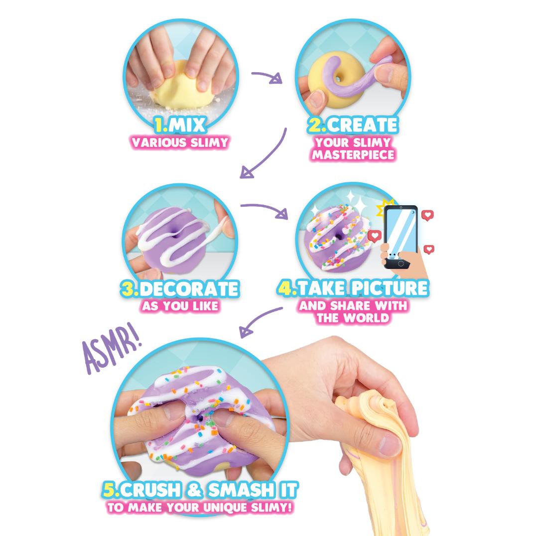 Slimy Sugary Crush™ Bakery Series 1 DIY ASMR Donuts Creation Set, Safe Non-Toxic, BPA & Gluten Free