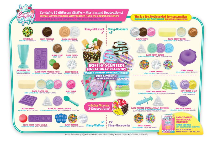 Slimy Sugary Crush™ The Ultimate DIY Pastry Creation Combo Set Super Creator’s Kit, Safe Non-Toxic, BPA & Gluten Free