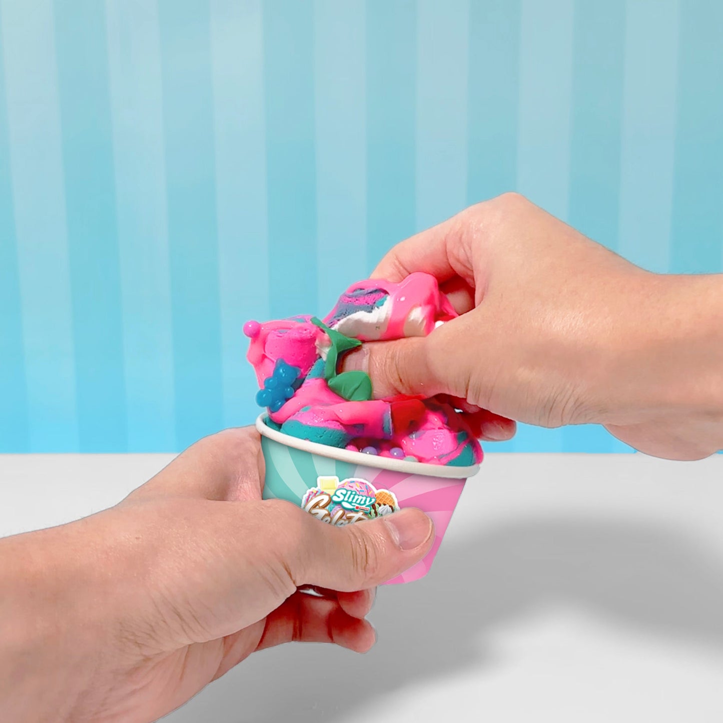 Slimy ASMR Gelateria Rolls "Make Your Own" Ice Cream DIY Kit with Scented Slimy & Decorations - Assortment of 2