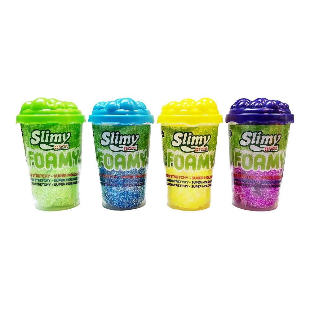 Slimy Foamy in a cup 4 Colours on a Blistercard 55gms Assorted