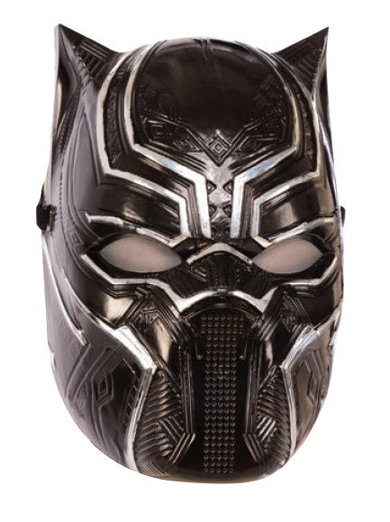 Rubies Official Licensed Black Panther Half Metallic Mask Book Week and World Book Day Halloween Costume Accessory