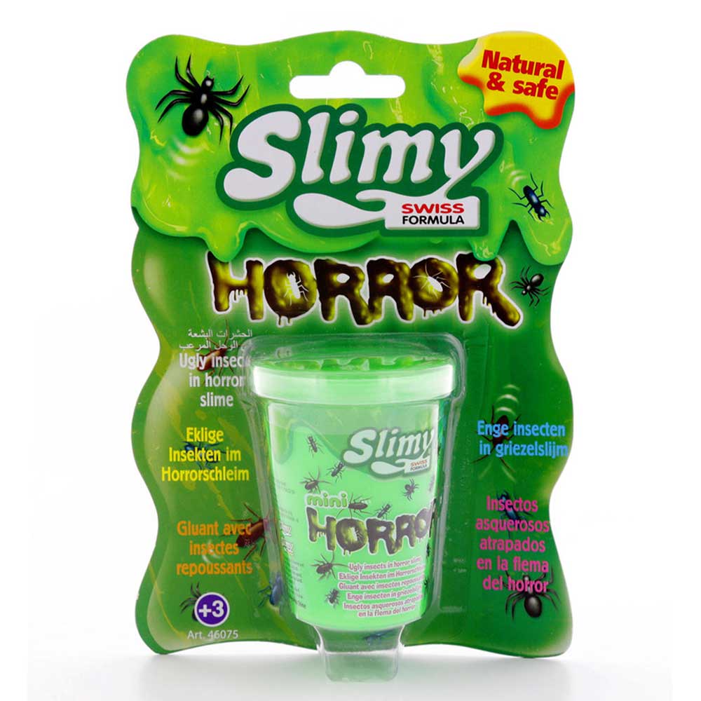 Slimy Mini Horror 80 grams Gooey Non-Toxic Slime Toy in Blister Card, Assorted