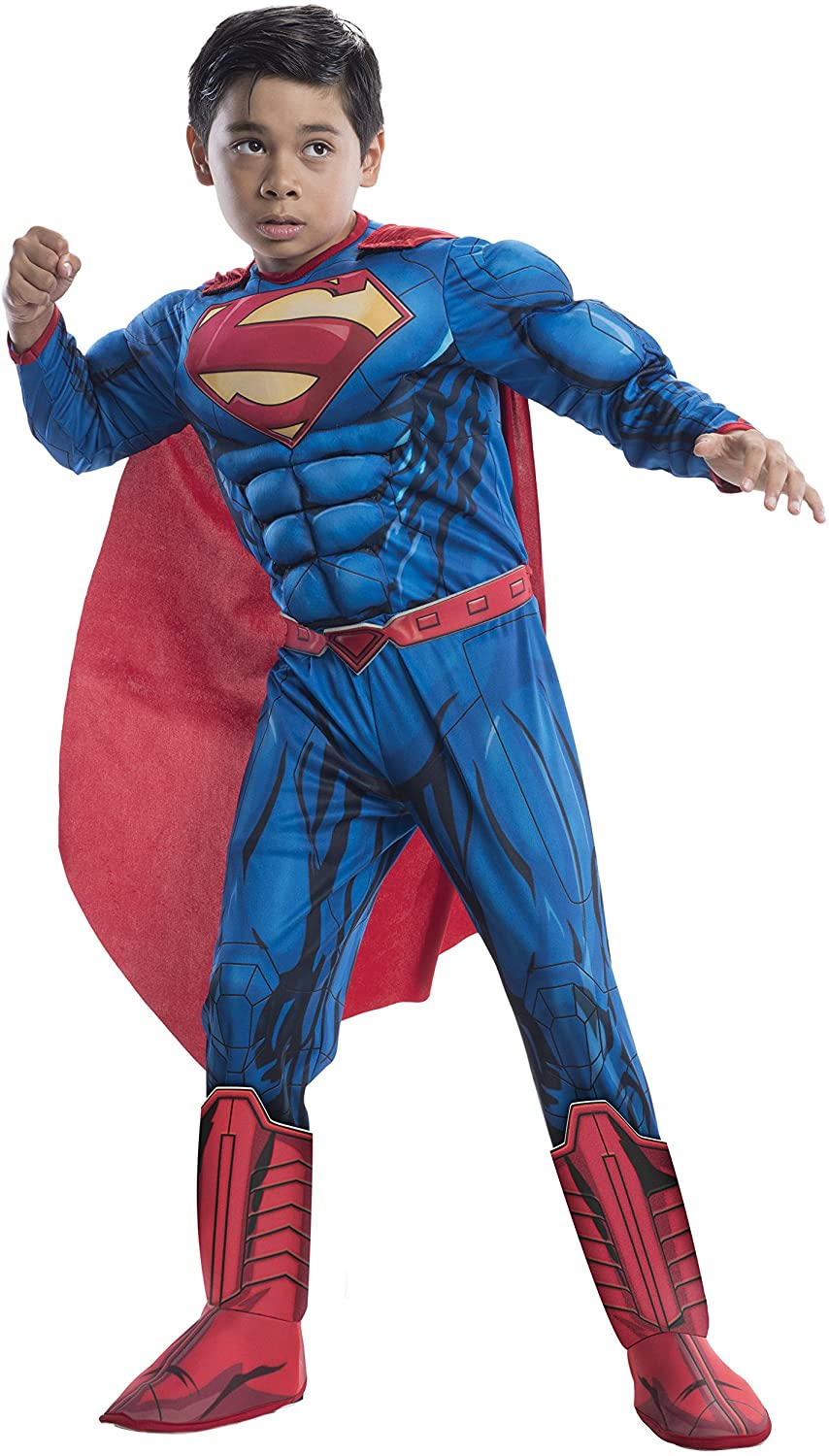 Rubies Official Licensed Deluxe Muscle Chest Kids Superman Book Week and World Book Day Halloween Child Costume