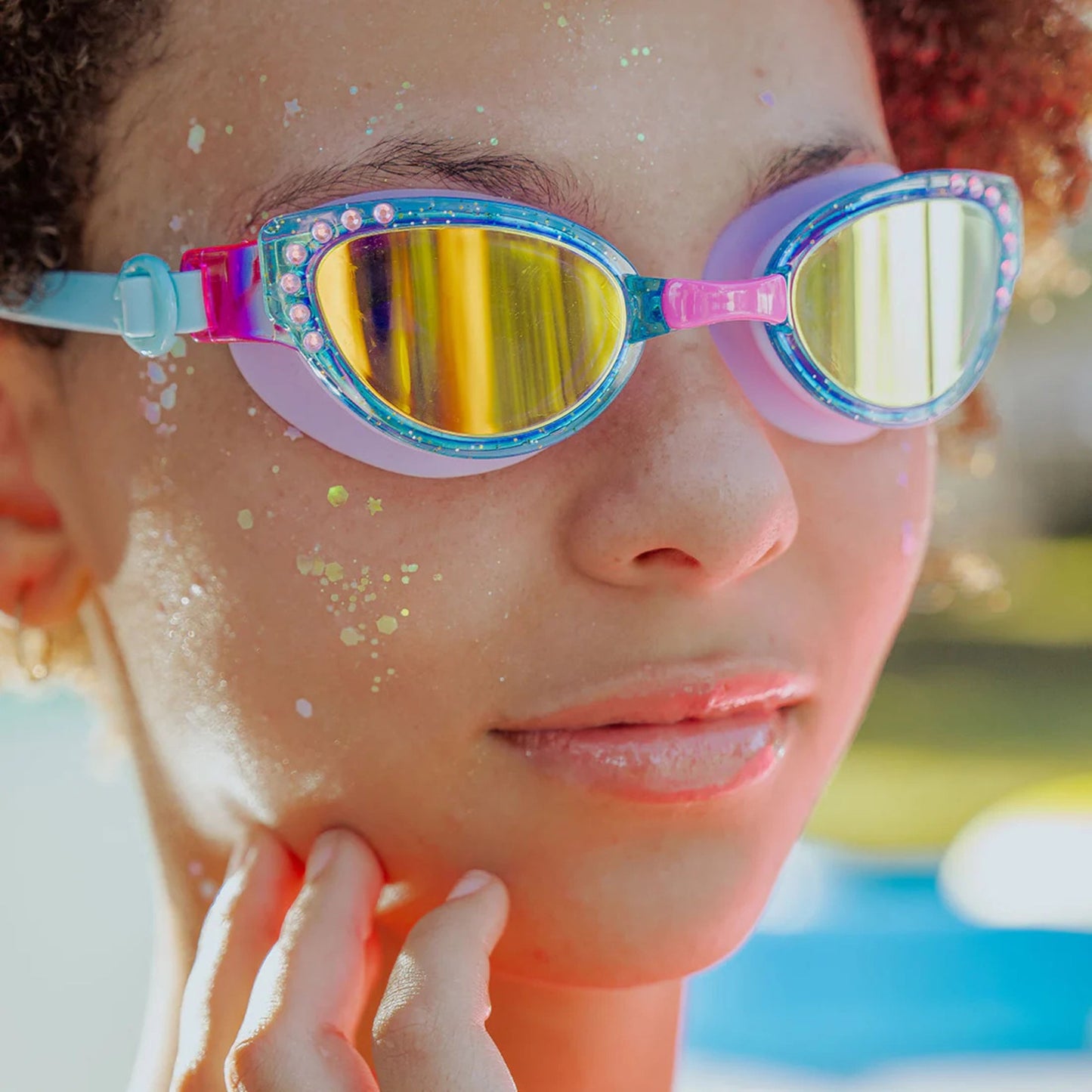Bling2o Miss Luxe in Sapphire Girl Kids' Swim Goggles