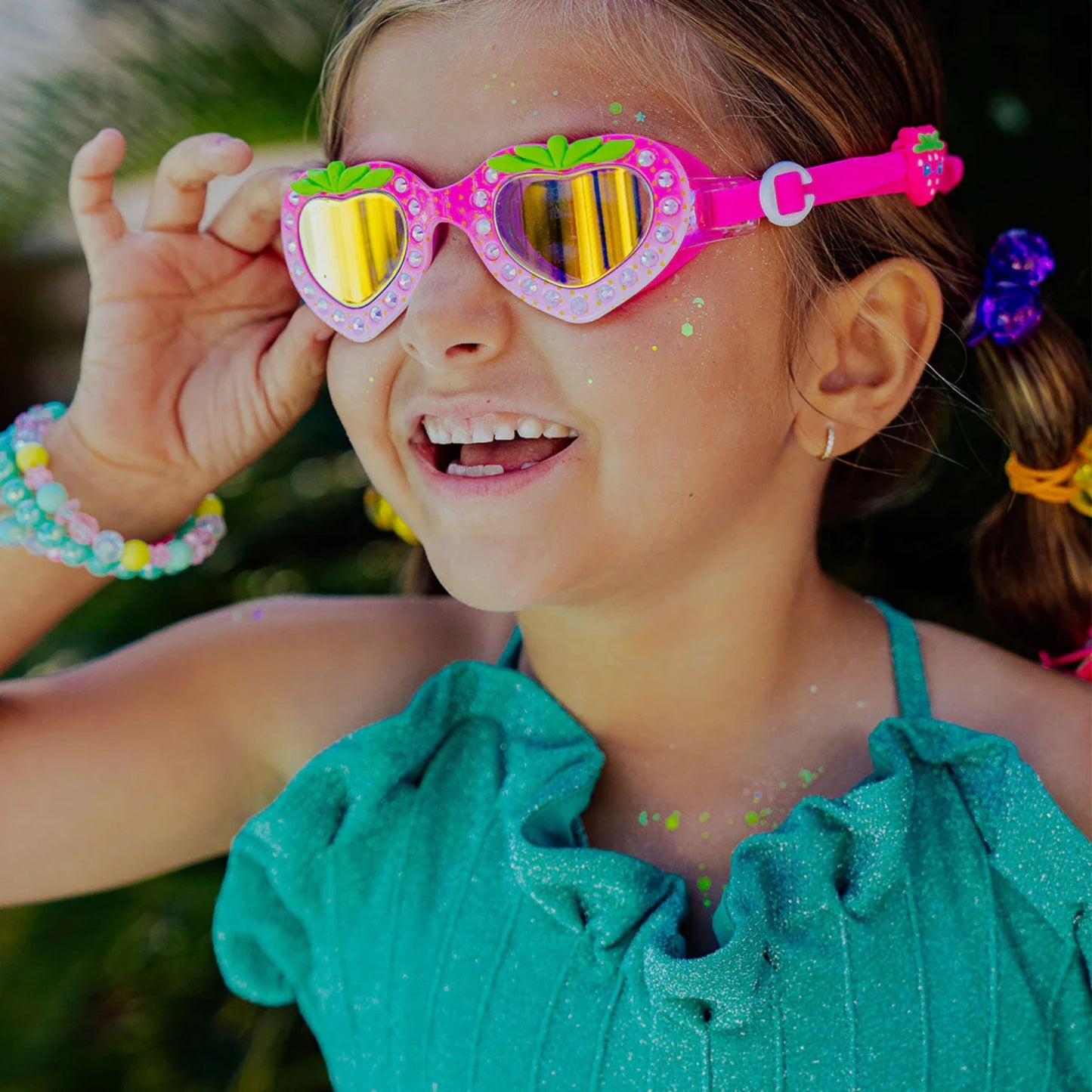 Bling2o Strawberry Splash Pink Kids' Swim Goggles