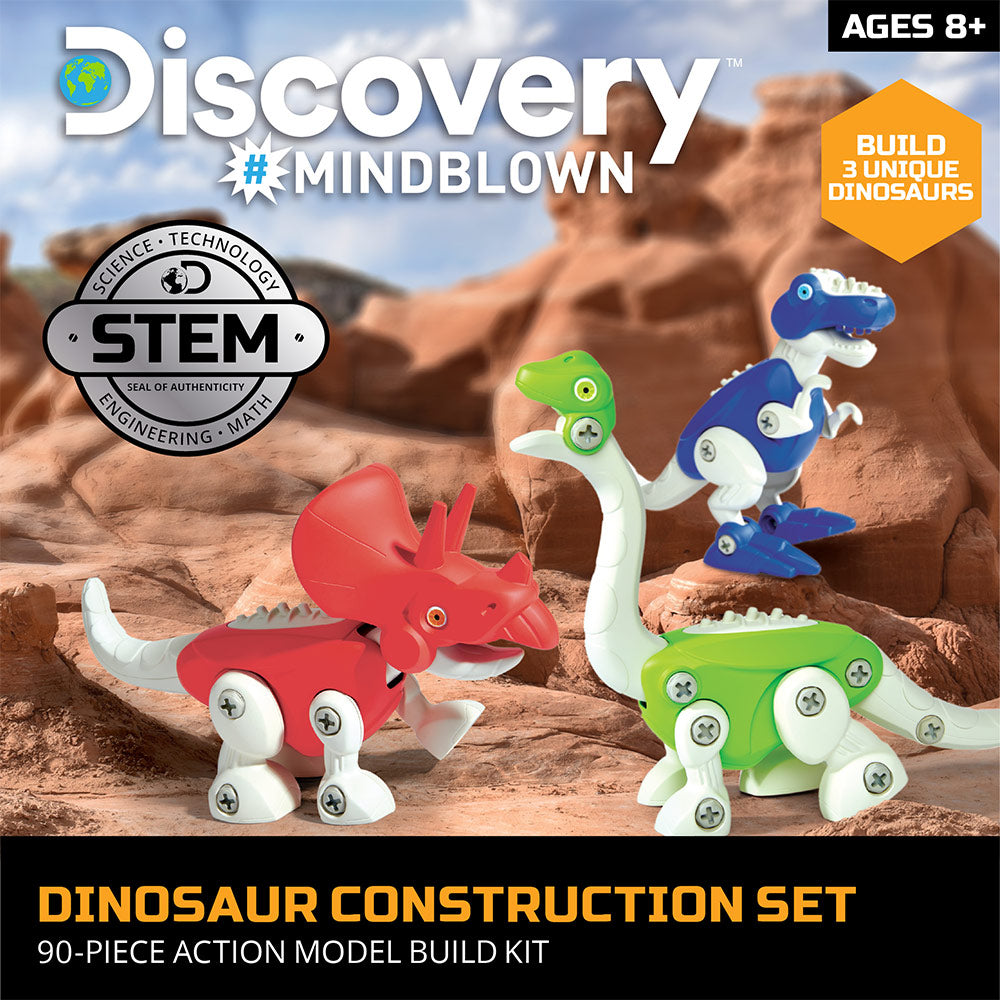 Discovery Mindblown Dinosaur Construction 90-Piece Action Set