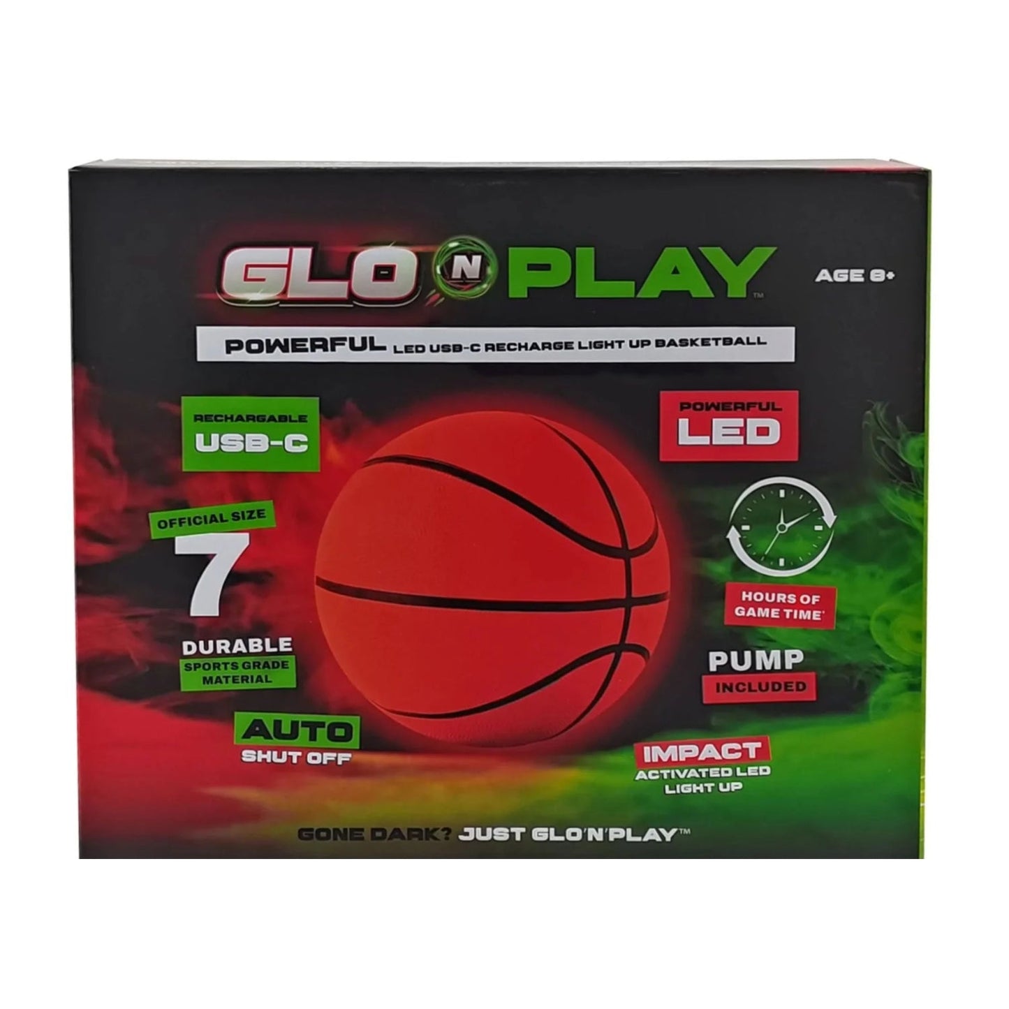 Glo N Play™ LED USB-C Rechargeable Light Up Basketball Size 7 (Pump Included)