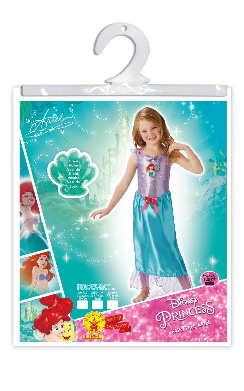 Rubie's Official Disney Princess Fairy tale Ariel Book Week and World Book Day Halloween Child Costume