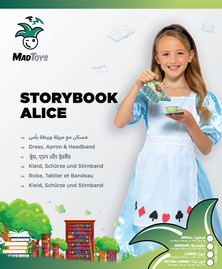 Mad Toys Storybook Alice Book Week and World Book Day Halloween Costumes