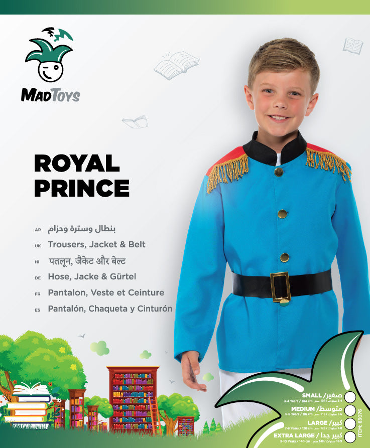 Mad Toys Royal Prince Book Week and World Book Day Costumes