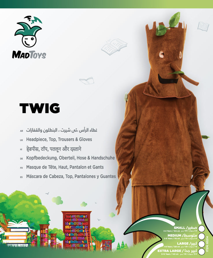 Mad Toys Twig Book Week and World Book Day Halloween Costumes