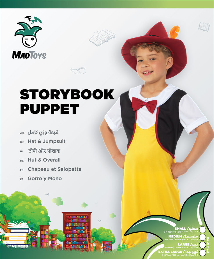 Mad Toys Storybook Puppet Book Week and World Book Day Halloween Costumes