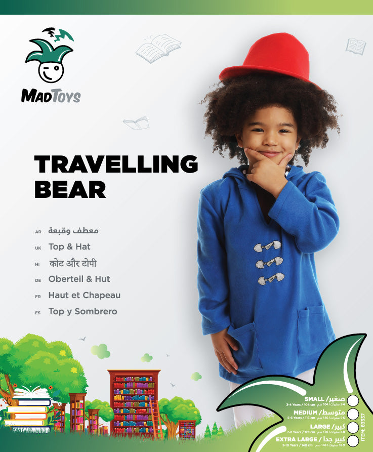 Mad Toys Travelling Bear Book Week and World Book Day Halloween Costumes