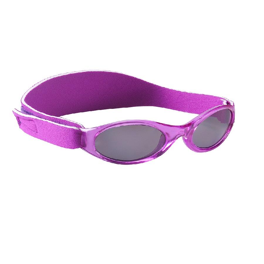 Purple sunglasses with head side strap
