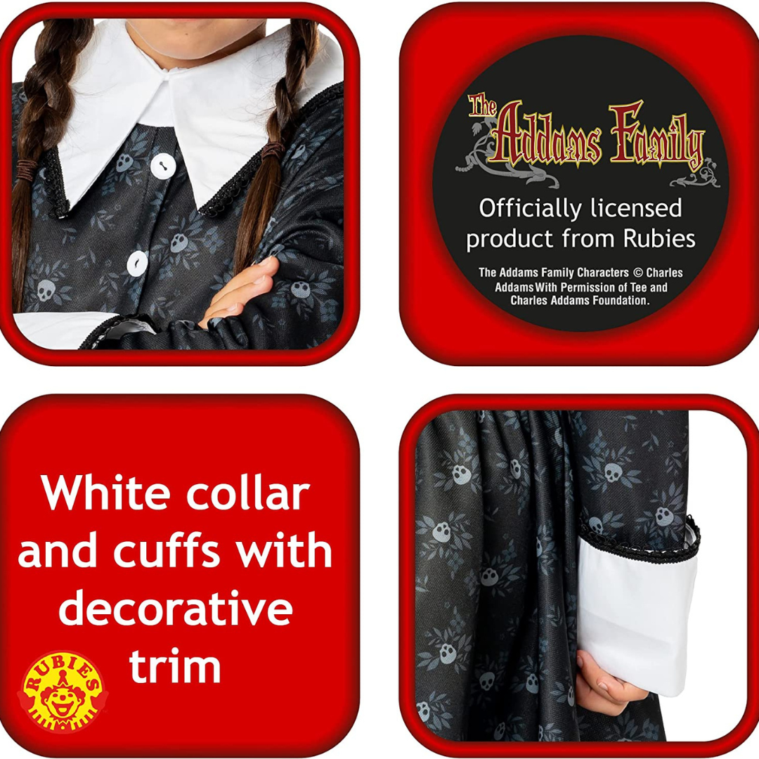 Rubie's Official Addams Family Adult Wednesday Ladies Costume