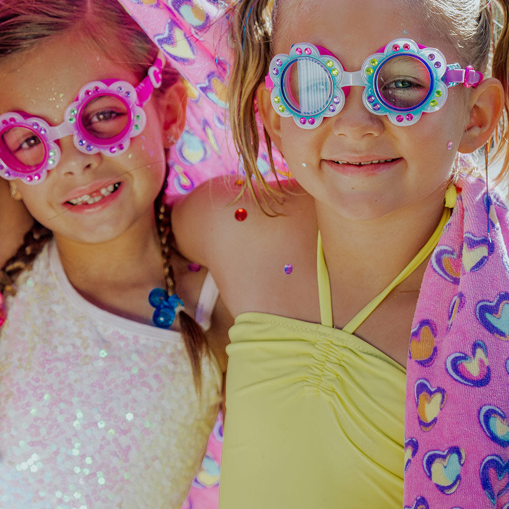 Bling2o Blossom Blue Petals Girl Kids' Swim Goggles