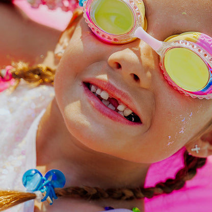 Bling2o Colourful Clouds Rainbow Girl Kids' Swim Goggles