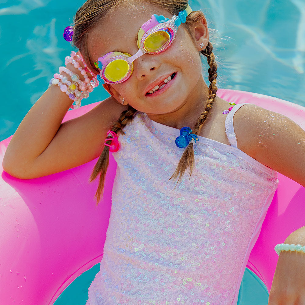 Bling2o Colourful Clouds Rainbow Girl Kids' Swim Goggles