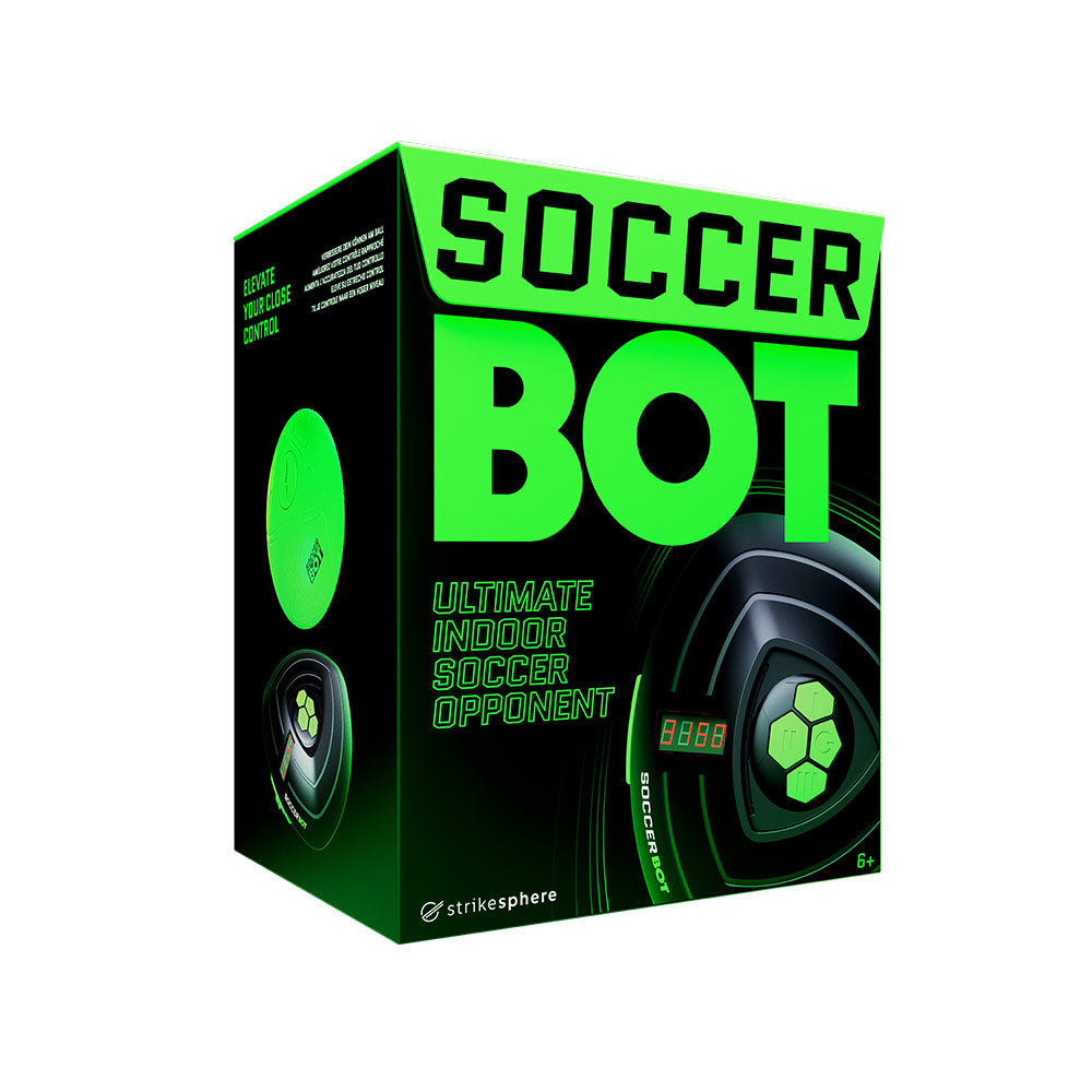 Strikesphere Soccer Bot Indoor Football Trainer – Smart Interactive Football Game for Kids (Black, One Size)