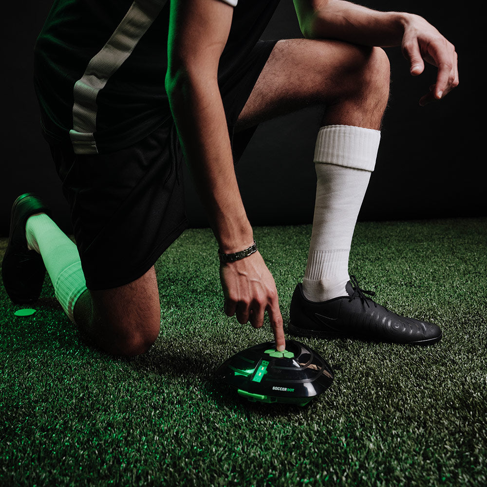 Strikesphere Soccer Bot Indoor Football Trainer – Smart Interactive Football Game for Kids (Black, One Size)