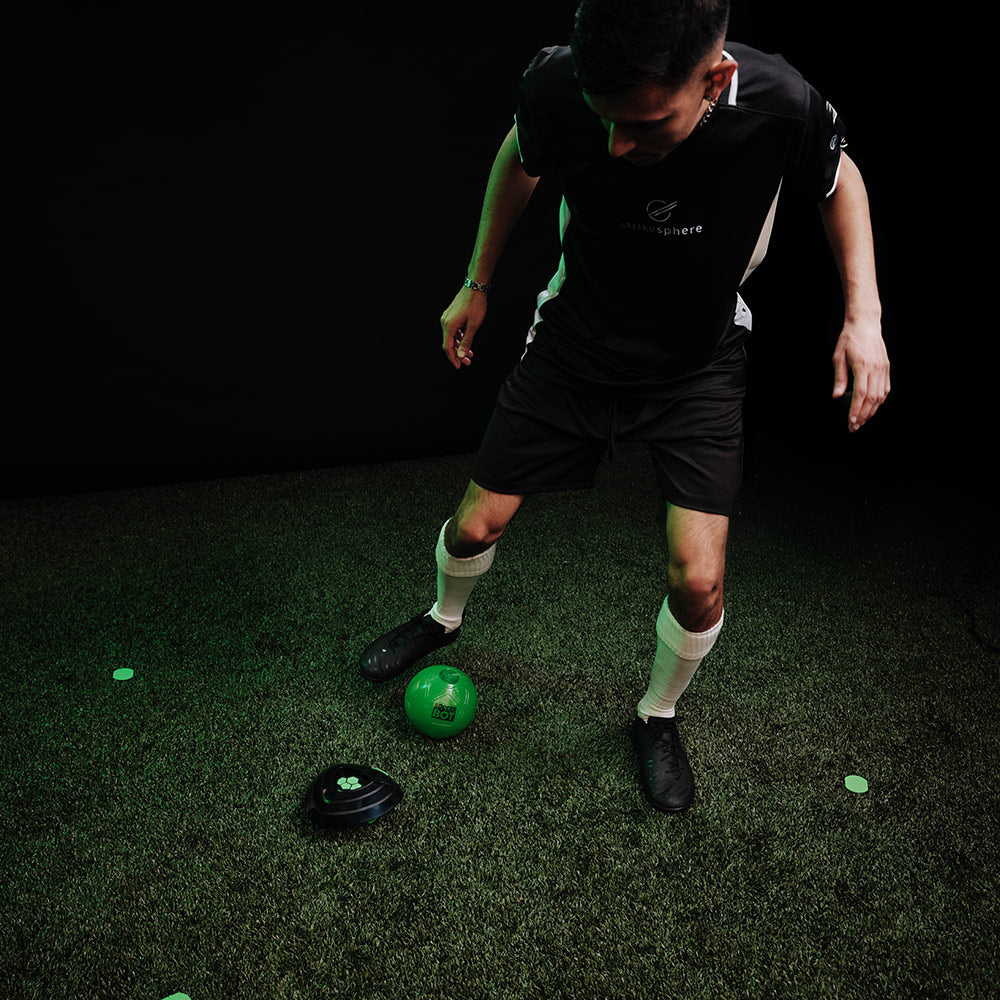 Strikesphere Soccer Bot Indoor Football Trainer – Smart Interactive Football Game for Kids (Black, One Size)
