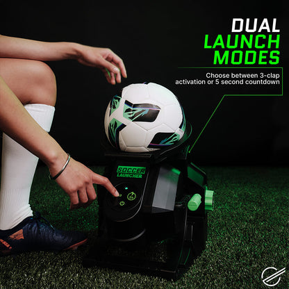 Strikesphere Soccer Launcher Smart Football Training Customisable Universal Launcher for Volleys, Control & Precision, Fires up to 13ft, LED Audio Countdown