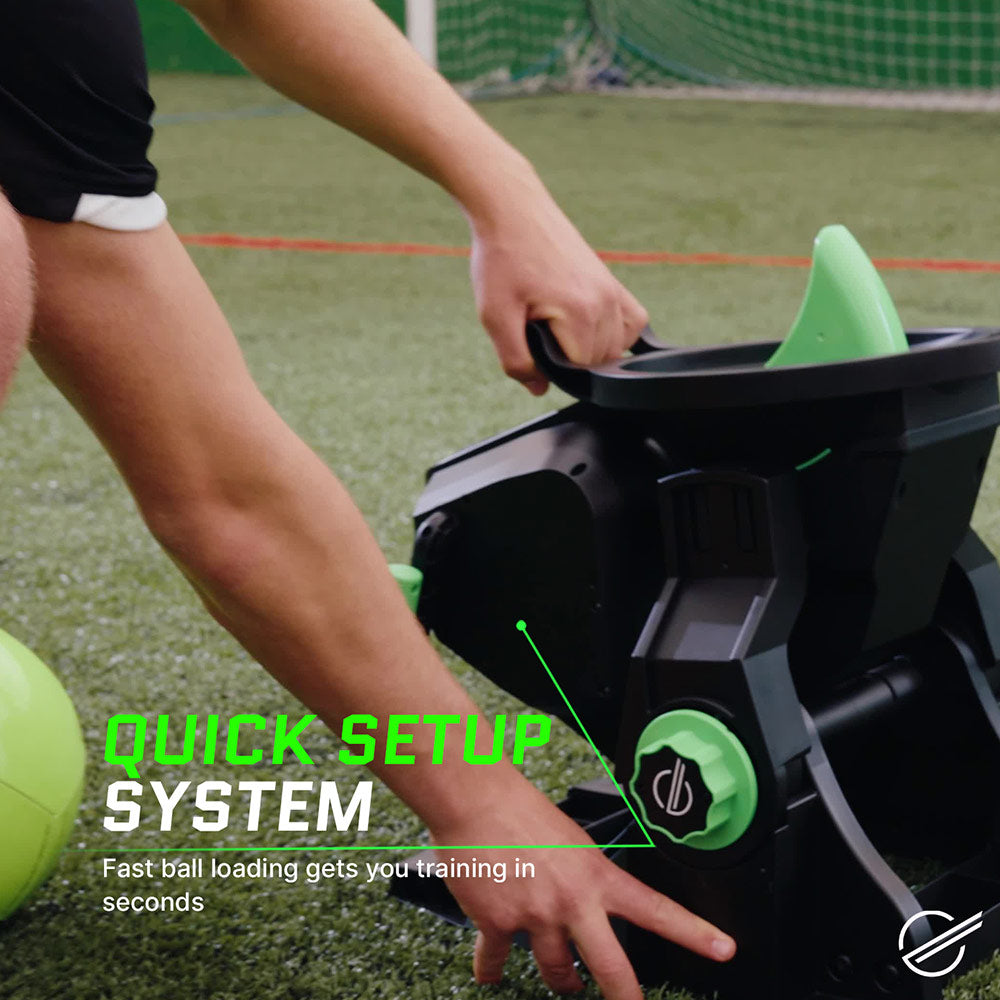 Strikesphere Soccer Launcher Smart Football Training Customisable Universal Launcher for Volleys, Control & Precision, Fires up to 13ft, LED Audio Countdown