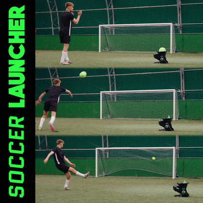 Strikesphere Soccer Launcher Smart Football Training Customisable Universal Launcher for Volleys, Control & Precision, Fires up to 13ft, LED Audio Countdown