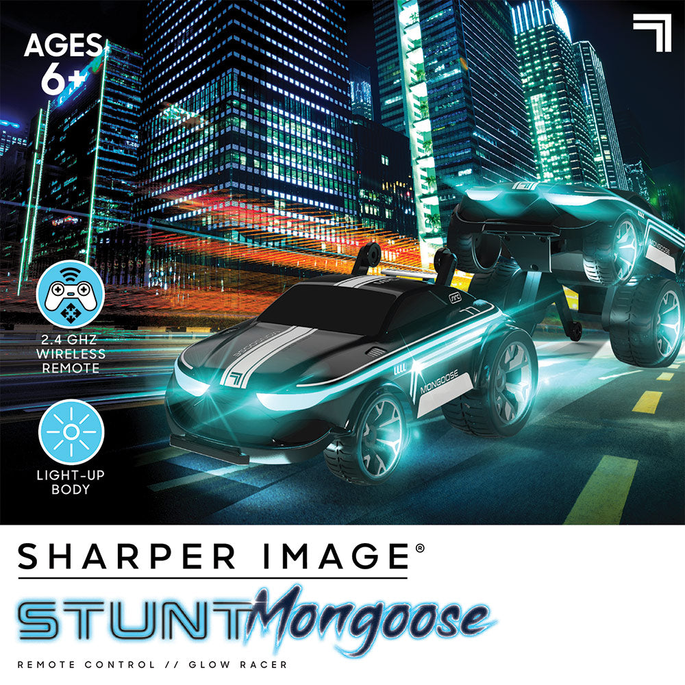 Sharper Image Remote Control Stunt Mongoose LED with Full Body Glow and Multiple Drive Modes