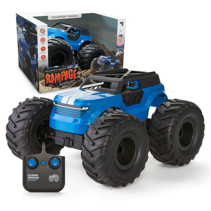 Sharper Image Rampage Renegade Remote Control Off-Road Monster Truck, All-Terrain Oversized Tires Suspension System RC Toy