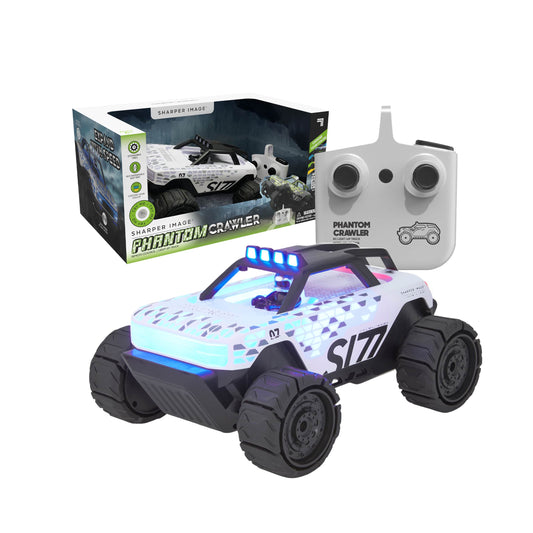 Sharper Image Phantom Crawler RC Light-Up Truck, Expanding Tires Rechargeable Battery Durable Wireless RC Action Toy