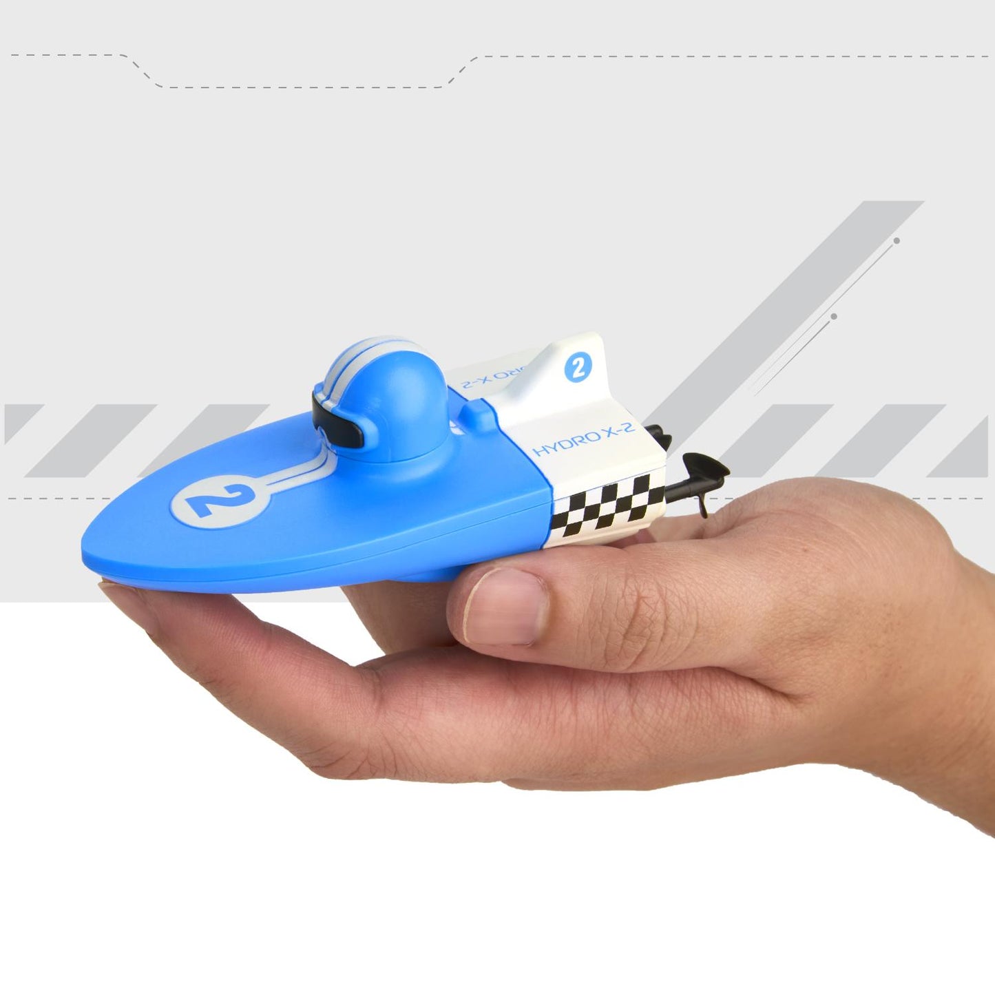 Sharper Image® X-Treme Hydro RC Speedboat, Blue, Group Boat Racing High Speed Toy for Kids 6+ Years, Rechargeable Battery, Portable & Easy Steering