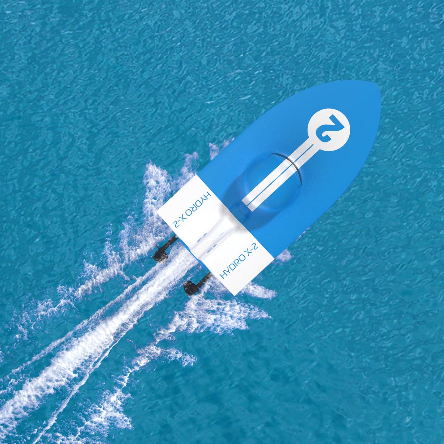 Sharper Image® X-Treme Hydro RC Speedboat, Blue, Group Boat Racing High Speed Toy for Kids 6+ Years, Rechargeable Battery, Portable & Easy Steering