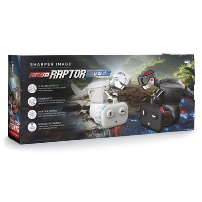 Sharper Image® Robo Raptor Rivals Remote Control Battle Dinos Dual & Multi-Player Toy with Light & Sound Effect for Kids 8+ Years