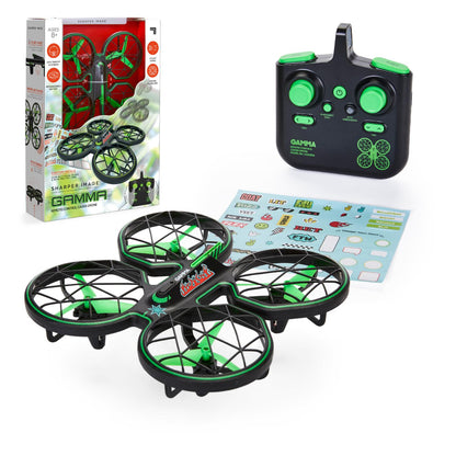 Sharper Image® Gamma RC Caged Drone 6.9inch 150 Feet Range Remote Control Toy for Kids 8+ Years, with 40 Reusable Stickers for Personalized Design