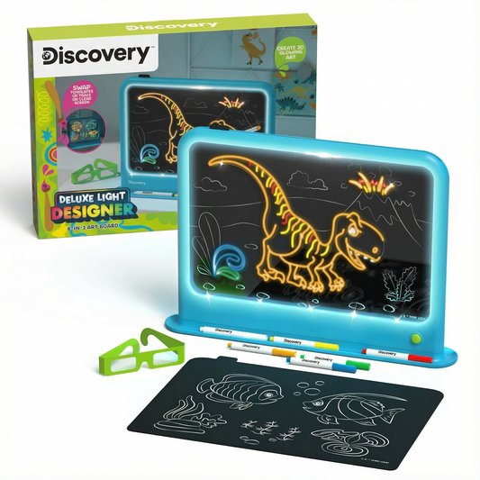 Discovery™ Deluxe Light Designer 6-In-1 Art Board, Arts & Crafts Kit, Educational Toys for Kids & Toddlers 4+ Years