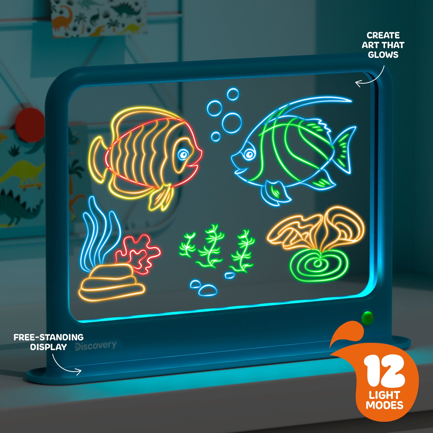 Discovery™ Deluxe Light Designer 6-In-1 Art Board, Arts & Crafts Kit, Educational Toys for Kids & Toddlers 4+ Years