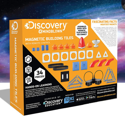 Discovery Mindblown Magnetic Building Tiles with Remote Control