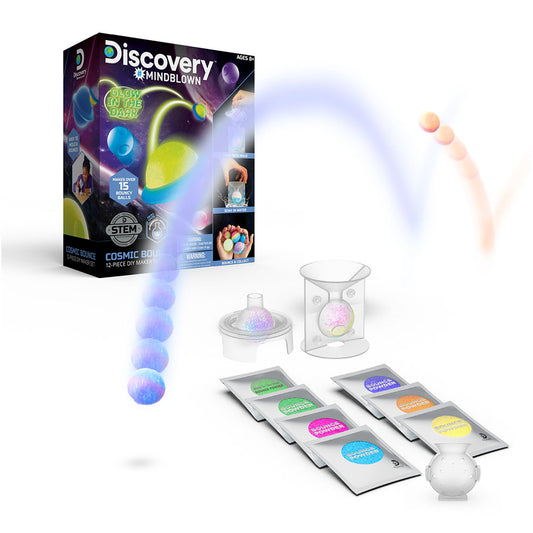 Discovery Mindblown DIY Cosmic Bounce Glow in the Dark 12 Pieces Set