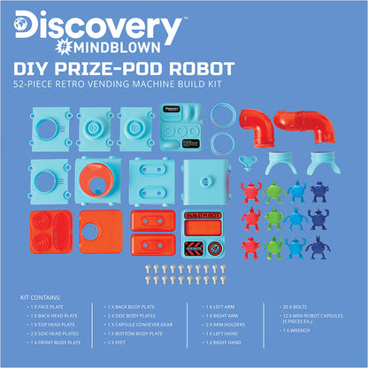 Discovery Mindblown STEM Toys DIY Prize-Pod 52-Piece Retro Vending Machine Build Kit