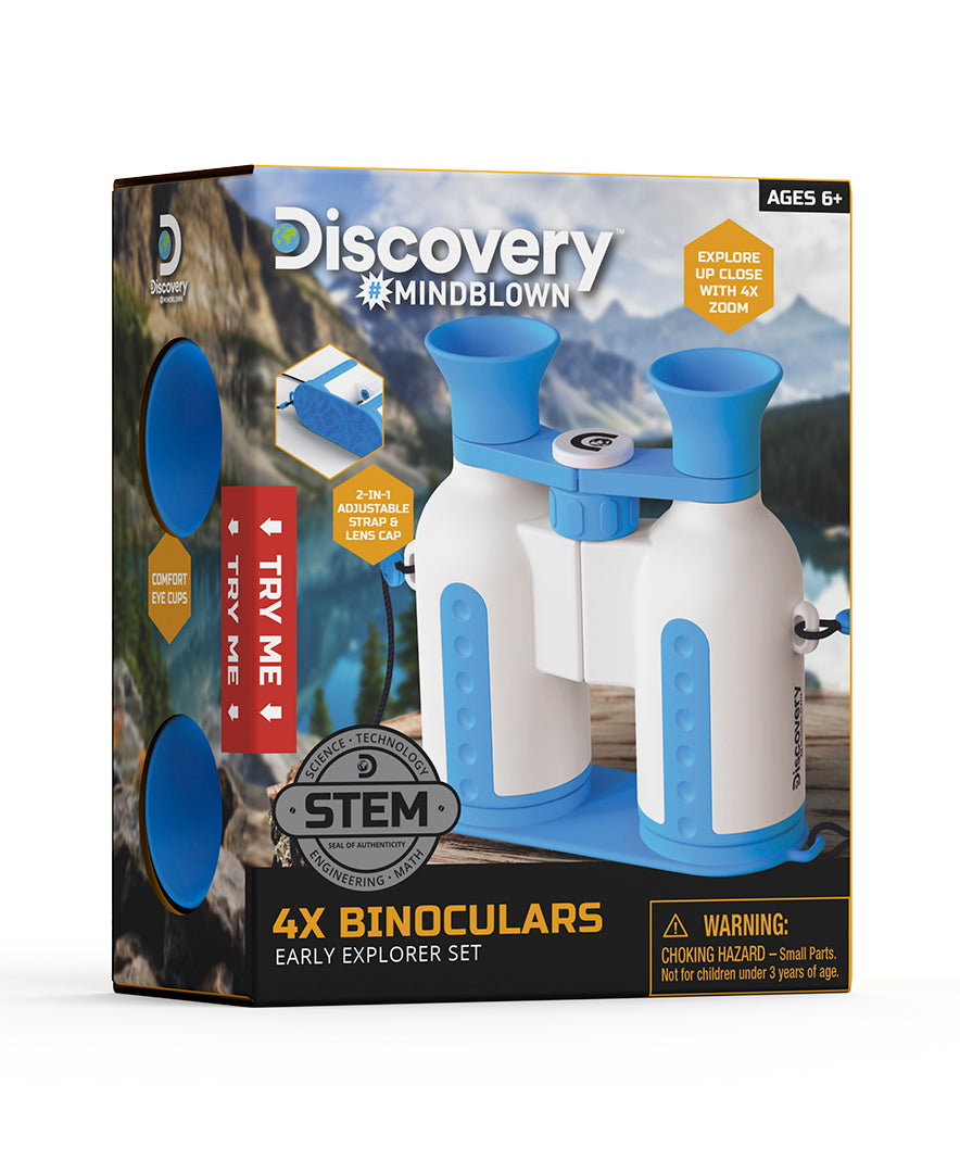 Discovery™ #MINDBLOWN 4X Binoculars Early Explorers Set, STEM Toy for Kids 6+ Years