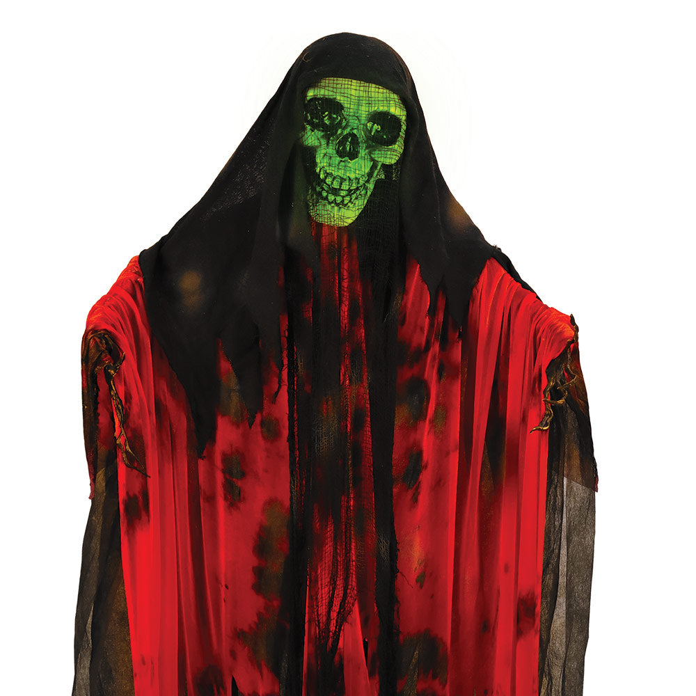 Mad Toys 5 Feet 7 Inches Tall Standing Animated Green-Faced Reaper Halloween Decoration