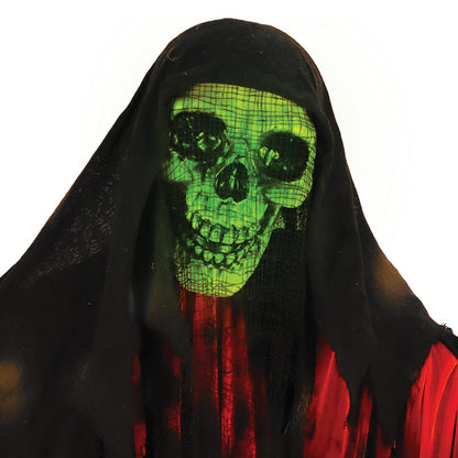 Mad Toys 5 Feet 7 Inches Tall Standing Animated Green-Faced Reaper Halloween Decoration